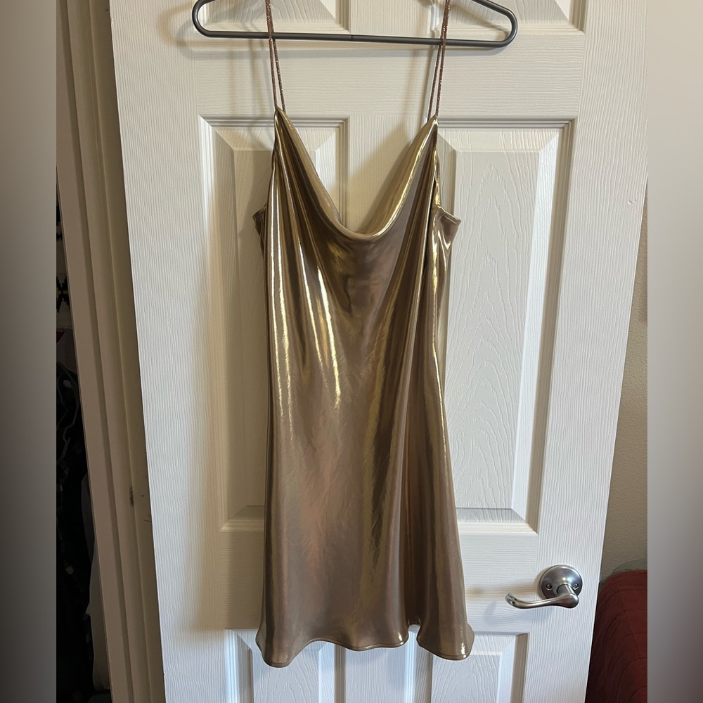 NEW Gold Zara Mini Dress